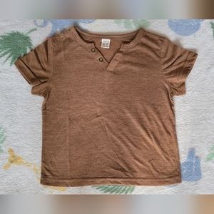 SHEIN kids 4Y quarter button up t shirt